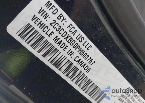 2023 Dodge Charger Sxt из США, поврежденный, VIN 2C3CDXBG0PH508757